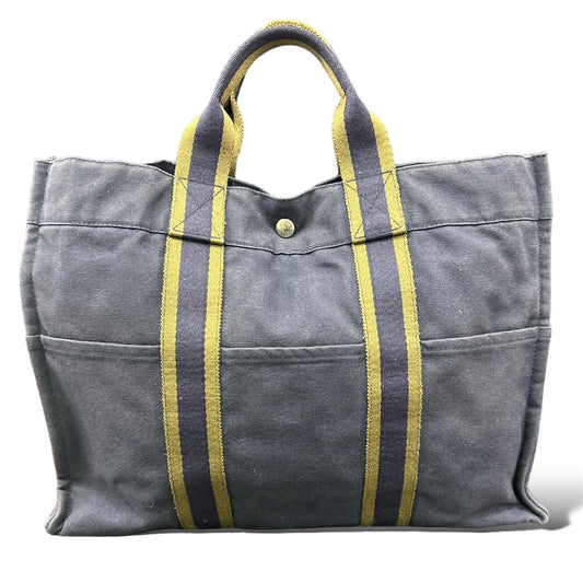 Navy Blue Canvas Tote Bag