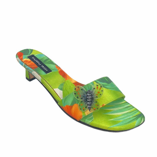 Tropical Print Mules Size: 6.5