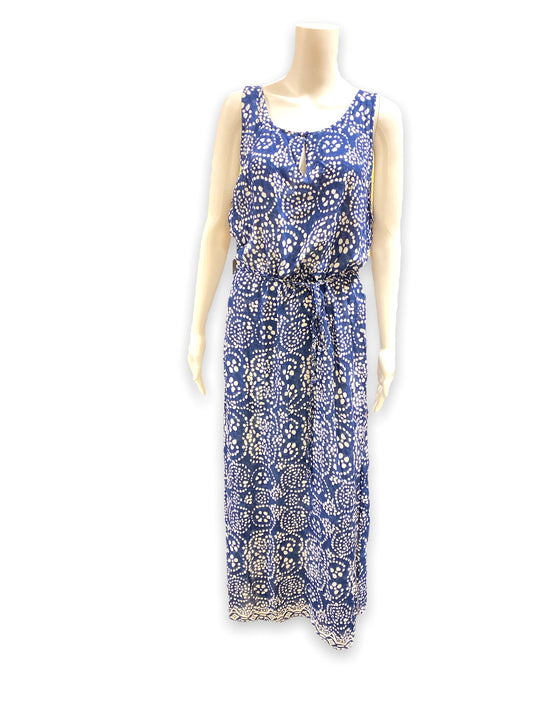 Blue & White Maxi Dress Size: L