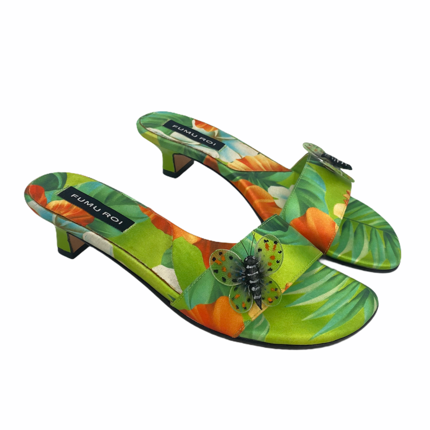 Tropical Print Mules Size: 6.5