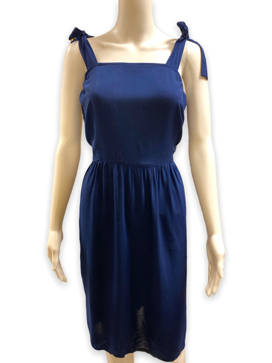 Navy Blue Fit & Flare Dress